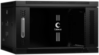 Шкаф коммутационный Cabeus (SH-05F-6U60/35-BK) настенный 6U 600x350мм пер.дв.стекл 30кг черный 290мм 14кг 220град. 368мм IP20 сталь