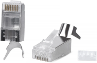 Коннектор Cabeus (8P8C-SH-C6(1.35)-TWP) FTP кат.6 RJ45 серебристый