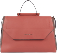 Деловая сумка женская Piquadro Circle BD6778W92/ARTM с отделением для ноутбука 14" терракотовая/кофейная натур.кожа
