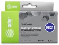 Картридж струйный Cactus CS-EPT0821 T0821 черный (13.8мл) для Epson Stylus Photo R270/290/RX590 с чипом