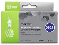 Картридж струйный Cactus CS-EPT0921 T0921 черный (8мл) для Epson Stylus C91/CX4300/T26/T27/TX106/TX109/TX117/TX119 с чипом