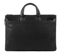 Сумка Piquadro Black Square CA4598B3/N с отделением для ноутбука 17.3" черная натур.кожа