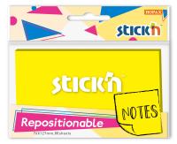 Блок самоклеящийся бумажный Stick`n 27078 76x126мм 80лист. 70г/м2 желтый неон 1цв.в упак.