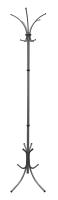 Вешалка напольная Бюрократ Нова-4 НОВА-4/GREY серый основание крестовина наконечники черный крючки двойные для верхней одежды метал. (упак.:1шт)