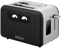 Тостер Kitfort КТ-6497 850Вт черный/стальной