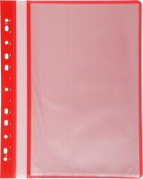 Папка-скоросшиватель Бюрократ -PS10RED A4 10 вкладышей боков.перф. пластик красный 0.12/0.16