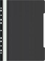 Папка-скоросшиватель Бюрократ PS-P20BLCK A4 прозрач.верх.лист боков.перф. пластик черный 0.12/0.16