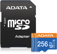 Флеш карта microSDXC 256GB A-Data AUSDX256GUICL10A1-RA1 Premier + adapter