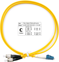 Патч-корд Cabeus FOP(D)-9-LC-FC-1M 2x9/125 OS2 LC дуплекс-FC дуплекс 1м LSZH желтый