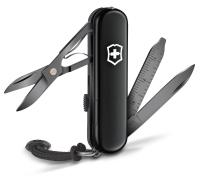 Нож перочинный Victorinox Signature Lite Onyx Black (0.6226.31P) 58мм 8функц. черный подар.коробка в комплекте: шнурок