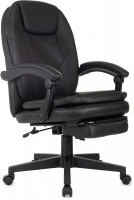 Кресло руководителя Бюрократ CH-868N-BF черный экокожа крестов. пластик подст.для ног