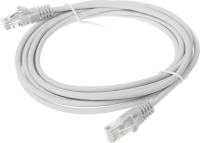Патч-корд Suprlan 10-0144 UTP RJ-45 вил.-вилка RJ-45 кат.5E 3м серый LSZH 26AWG