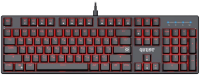 Клавиатура Defender Gk-596 механическая черный USB for gamer LED (45596) кабель 1.5м