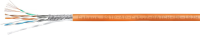 Кабель информационный Cabeus SSTP-4P-CAT.7-PATCH-IN-LSZH кат.7 S/FTP 4 пары 0.55AWG LSZH внутренний 305м оранжевый