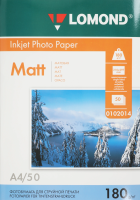 Фотобумага Lomond 0102014 A4/180г/м2/50л./белый матовое для струйной печати