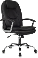 Кресло руководителя Бюрократ CH-868SL черный экокожа крестов. металл хром