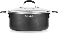 Кастрюля Rondell Stern RDS-019 4.7л. d=24см (с крышкой) т.серый