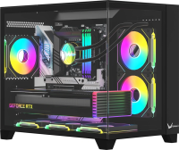 Корпус Formula Crystal Z9ML Floe черный без БП mATX 1xUSB3.0 1xUSB3.1 audio bott PSU