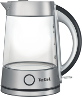 Чайник электрический Tefal KI760D30 1.7л. 2400Вт серебристый корпус: стекло/металл/пластик (8010000023)