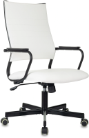 Кресло руководителя Бюрократ CH BALANCE белый экокожа крестов. металл черный