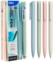 Ручка гелев. автоматическая Deli EG102-BK ассорти d=0.5мм черн. черн. карт.уп.