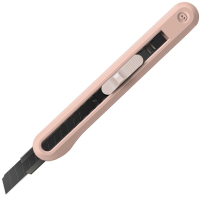 Нож канцелярский Deli ENS063PINK Nusign шир.лез.9мм выдвижное лезвие фиксатор усиленный сталь розовый