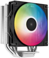 Устройство охлаждения(кулер) Deepcool AG400 LED RGB Soc-AM5/AM4/1200/1700/1851 серебристый/черный 4-pin 18-32dB Al+Cu 220W 614gr Ret (R-AG400-BKLNMC-G-1)
