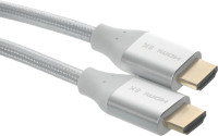 Кабель аудио-видео Cactus CS-HDMI.2.1-1.8 HDMI (m)/HDMI (m) 1.8м. позолоч.конт. серебристый