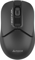 Мышь A4Tech Fstyler FG12S черный оптическая 1200dpi silent беспров. USB 3but (FG12S BLACK)