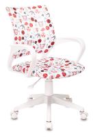 Кресло детское Бюрократ KD-W4 белый аниме крестов. пластик пластик белый