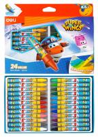 Восковые мелки Deli EC21020 Super Wings 24цв. картон.кор./европод.