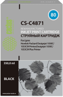 Картридж струйный Cactus CS-C4871 №80 черный для HP DJ 1050C/1055CM/1000 с чипом