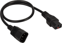 Шнур питания Lanmaster LAN-PP13L/14-1.5-BK C13-С14 проводник.:3x0.75мм2 1.5м 220В 10А черный