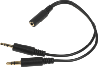 Адаптер аудио A4Tech AD-4P Jack 3.5 (f)/2xJack 3.5 (m) 0.2м. черный