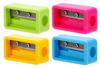 Точилка для карандашей ручная Deli EH556 1 отверстие пластик ассорти