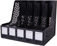 Лоток вертикальный Deli E9838black для бумаг 365x380x30мм черный