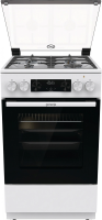 Плита Комбинированная Gorenje GK5C40WF белый (стеклянная крышка) реш.чугун