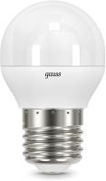 Лампа светодиодная Gauss Black 6.5Вт цок.:E27 шар 220B св.свеч.бел.теп. G45 (упак.:10шт) (105102107)
