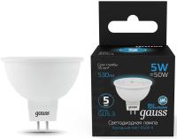 Лампа светодиодная Gauss 101505305 5Вт цок.:GU5.3 рефлек. 220B св.свеч.бел.хол. (упак.:10шт)