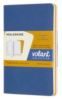 Блокнот Moleskine VOLANT QP711B41M17 Pocket 90x140мм 80стр. линейка мягкая обложка синий/желтый янтарный (2шт)