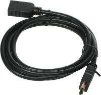 Кабель-удлинитель аудио-видео Buro HDMI (m)/HDMI (f) 1.5м. позолоч.конт. черный (BU-HDMI2.0-EXTND-1.5M)