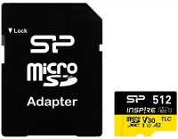 Флеш карта microSDXC 512GB Silicon Power SP512GBSTXLA2V1NSP Inspire V10 A2 + adapter