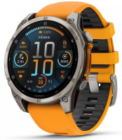 Смарт-часы Garmin Fenix 8 47мм 1.4" AMOLED корп.серый рем.оранжевый разм.брасл.:125-208мм (010-02904-11)