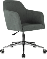 Кресло Бюрократ CH-395SL серый Alfa 44 крестов. металл хром