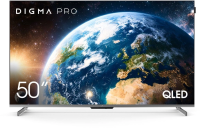 Телевизор QLED Digma Pro 50" QLED 50D Google TV Frameless черный графит/черный 4K Ultra HD 144Hz MEMC DVB-T DVB-T2 DVB-C DVB-S DVB-S2 USB WiFi Smart TV