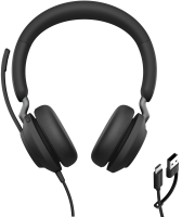 Наушники с микрофоном Jabra Evolve2 40 SE USB-C/A черный 1.5м накладные USB оголовье (24189-999-799)