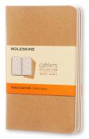 Блокнот Moleskine CAHIER JOURNAL QP411 Pocket 90x140мм обложка картон 64стр. линейка бежевый (3шт)