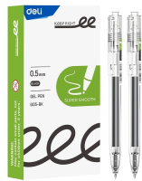 Ручка гелев. автоматическая Deli EG05-BK прозрачный d=0.5мм черн. черн.