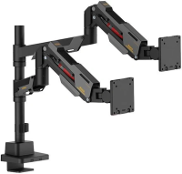 Кронштейн для мониторов Ultramounts UM744BG черный/серый 24"-57" макс.27кг крепление к столешнице поворот и наклон