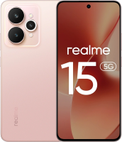 Смартфон Realme RMX5106 15 256Gb 12Gb розовый моноблок 3G 4G 6.78" 1264x2780 Android 15 50Mpix 802.11 a/b/g/n/ac/6 NFC GPS GSM900/1800 GSM1900